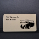 Breakfast board with VW Bulli oldtimer